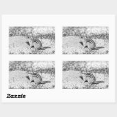Sticker Rectangulaire Chipmunk Sketch (Feuille)