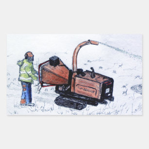 Sticker Rectangulaire Chipper de Timberwood