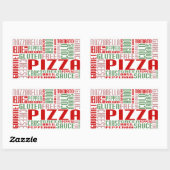 Sticker Rectangulaire chitChat à la pizza (Feuille)