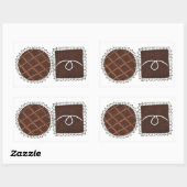 Sticker Rectangulaire Chocolat Bon Bon Saint Valentin Bonbons (Feuille)