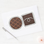 Sticker Rectangulaire Chocolat Bon Bon Saint Valentin Bonbons (Enveloppe)