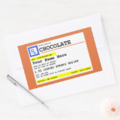 Sticker Rectangulaire Chocolat d'ordonnance personnalisé (Enveloppe)