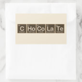 Sticker Rectangulaire Chocolat fait d'éléments (Sac)