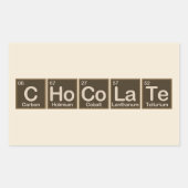 Sticker Rectangulaire Chocolat fait d'éléments (Devant)