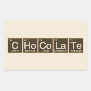Sticker Rectangulaire Chocolat fait d'éléments
