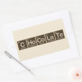 Sticker Rectangulaire Chocolat fait d'éléments (Enveloppe)