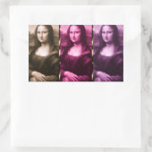 Sticker Rectangulaire Chocolat rose violet Poster de animal Mona Lisa (Sac)