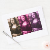 Sticker Rectangulaire Chocolat rose violet Poster de animal Mona Lisa (Enveloppe)