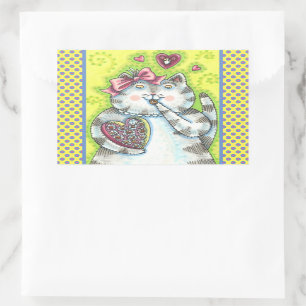 STICKER RECTANGULAIRE CHOCOLATS DE L'ADMIRATEUR SECRET DE KITTEN, VALENT