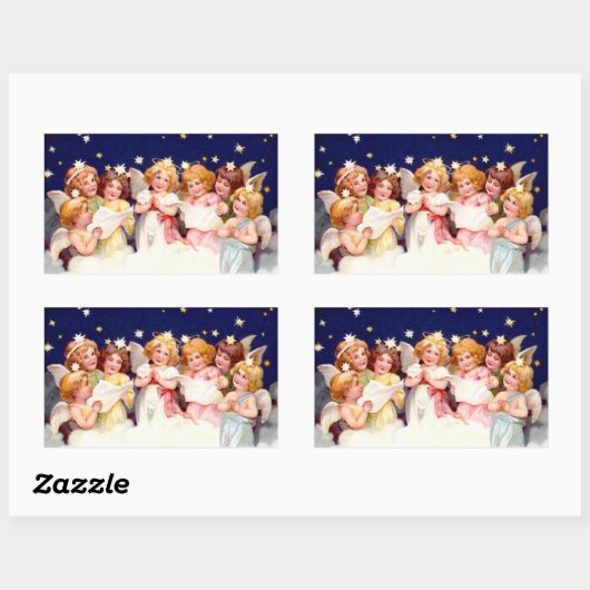 Sticker Rectangulaire Choeur des Anges (Feuille)
