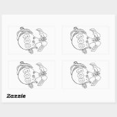 Sticker Rectangulaire Choix de la balle en canon vautour (Feuille)