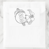 Sticker Rectangulaire Choix de la balle en canon vautour (Sac)