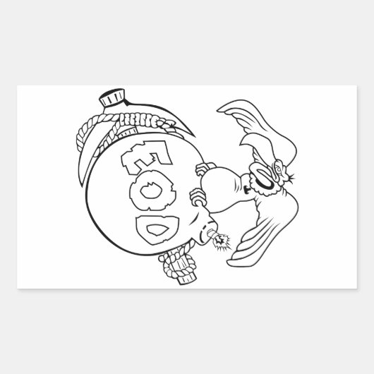 Sticker Rectangulaire Choix de la balle en canon vautour (Devant)