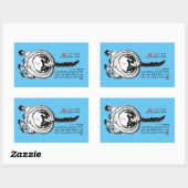 Sticker Rectangulaire Chonky rayé japonais Tabby Chat (Feuille)