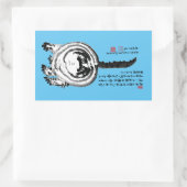 Sticker Rectangulaire Chonky rayé japonais Tabby Chat (Sac)