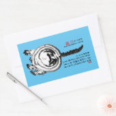 Sticker Rectangulaire Chonky rayé japonais Tabby Chat (Enveloppe)