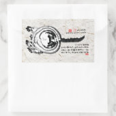 Sticker Rectangulaire Chonky rayé japonais Tabby Chat (Sac)