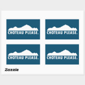 Sticker Rectangulaire Choteau Montana Merci (Feuille)