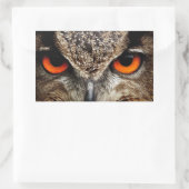 Sticker Rectangulaire Chouette (Sac)