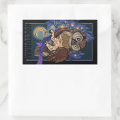 Sticker Rectangulaire Chouette boréale Nocturne (Sac)