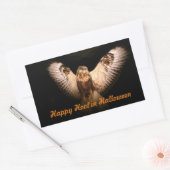Sticker Rectangulaire Chouette d'Halloween en vol (Enveloppe)
