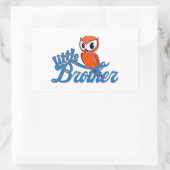 Sticker Rectangulaire Chouette Vibrante Petit Frère (Sac)