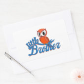 Sticker Rectangulaire Chouette Vibrante Petit Frère (Enveloppe)