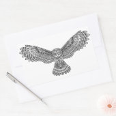 Sticker Rectangulaire Chouette volante Zendoodle (Enveloppe)