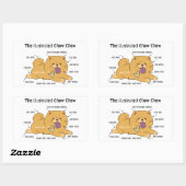 STICKER RECTANGULAIRE CHOW ILLUSTRÉ (Feuille)