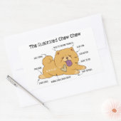 STICKER RECTANGULAIRE CHOW ILLUSTRÉ (Enveloppe)
