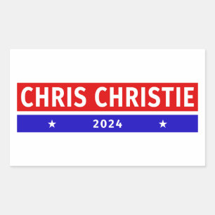 Sticker Rectangulaire Chris Christie - Colorful Election Vote 2024