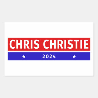 Sticker Rectangulaire Chris Christie - Colorful Election Vote 2024