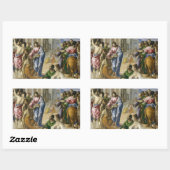 Sticker Rectangulaire Christ guérir les aveugles (Feuille)
