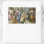 Sticker Rectangulaire Christ guérir les aveugles (Sac)
