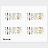 Sticker Rectangulaire Christ le Seigneur (Feuille)