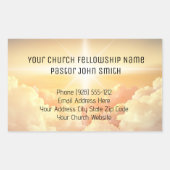 Sticker Rectangulaire Christian Heavenly Cloud Church (Devant)