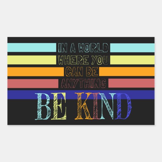 Sticker Rectangulaire Christian Miracle Worker BE Kind (Devant)