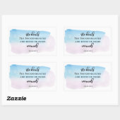 Sticker Rectangulaire christianisme aquarelle Psaumes Bible citation foi (Feuille)