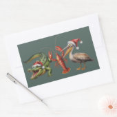 Sticker Rectangulaire Christmas Alligator Pelican Crawfish Goose Animal (Enveloppe)