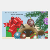 Sticker Rectangulaire Christmas Ball Cat (Devant)