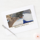 Sticker Rectangulaire Christmas Deer et Snowman (Enveloppe)