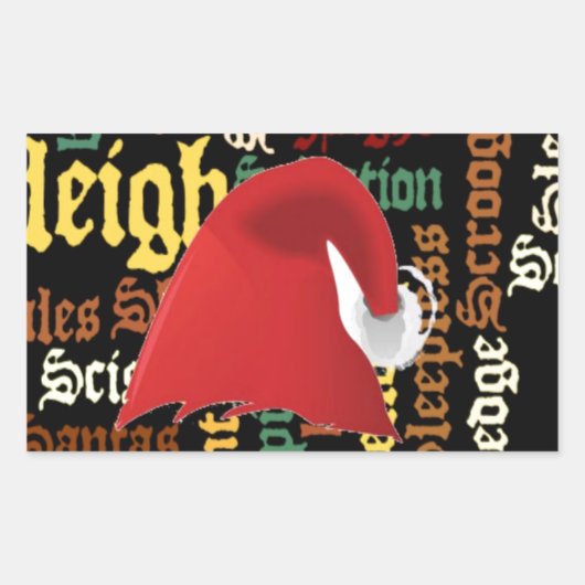 Sticker Rectangulaire Christmas empoisonne Have a Nice Day & a Better Ni (Devant)