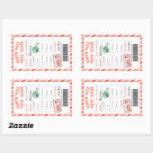 Sticker Rectangulaire Christmas Mail From Santa North Pole Delivery (Feuille)