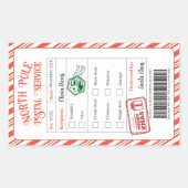 Sticker Rectangulaire Christmas Mail From Santa North Pole Delivery (Devant)