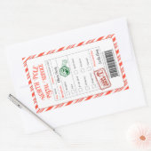 Sticker Rectangulaire Christmas Mail From Santa North Pole Delivery (Enveloppe)