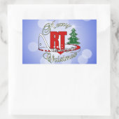 Sticker Rectangulaire CHRISTMAS RT Respiratory Therapy (Sac)