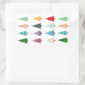 Sticker Rectangulaire Christmas trees, Ornaments for a Joyful Season (Sac)