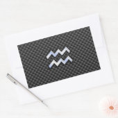 Sticker Rectangulaire Chrome Aquarius signe zodiaque Styles de fibre de  (Enveloppe)