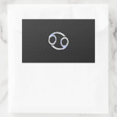 Sticker Rectangulaire Chrome comme cancer Zodiac Connexion Noir (Sac)