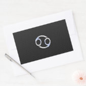 Sticker Rectangulaire Chrome comme cancer Zodiac Connexion Noir (Enveloppe)